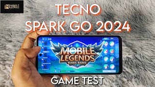 TECNO SPARK GO 2024 GAME TEST MOBILE LEGENDS [upl. by Pizor]