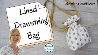 HOW TO MAKE A FULLY LINED DRAWSTRING BAG WITH BOXED BOTTOM  Easy to Follow Tutorial [upl. by Aehr99]