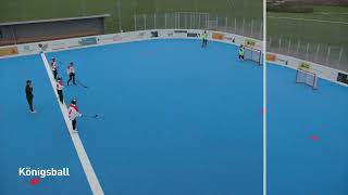 Streethockey Spiel mit Ball Offensiv In Ballbesitz bleiben und Spiel aktiv gestalten Königsball [upl. by Hertha]