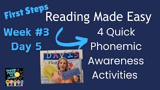 4 Fast Phonemic Awareness Activities Week 3 Day 5 happyplacetogrow [upl. by Chesna158]