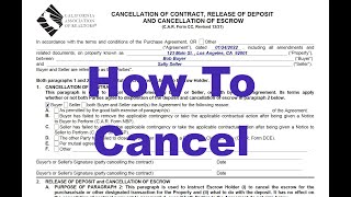 How To Complete The Cancellation of Contract  CAR Form CC [upl. by Fayre444]