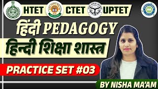 Hindi PEDAGOGY PRACTICE Set 3 FOR HTET CTET UPTET BY NISHA SHARMA [upl. by Yretsym]