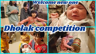 Dholak competition  new baby entry in my family  shopping for wedding [upl. by Ydor855]