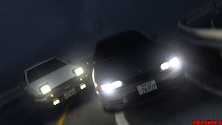 AE86 vs GTR R32 頭文字d [upl. by Levina]