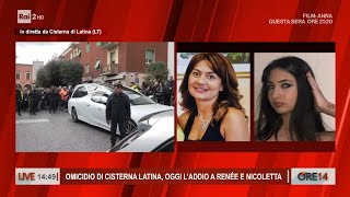 Omicidio Cisterna di Latina oggi laddio a Renée e Nicoletta  Ore 14 del 22022024 [upl. by Sinclair380]