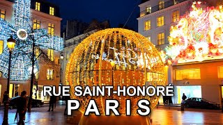 Paris France 4K HDR  Paris Christmas Lights  Paris Street Luxury Shops  Paris Christmas 2024 [upl. by Staffan]