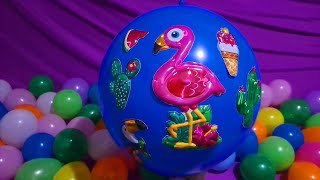 DECORATING FUN PUNCH BALLOON WITH STICKERS AND POPPING IT [upl. by Eintrok]