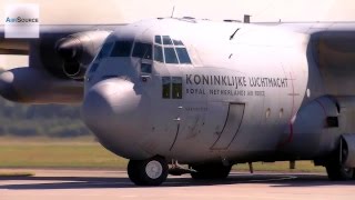 Royal Netherlands Air Force C130 Landing [upl. by Vernier]