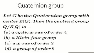 Quaternion group [upl. by Yngad648]