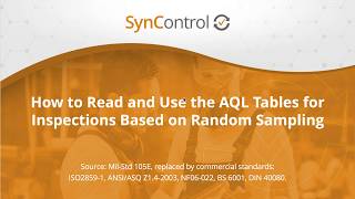 How To Read the AQL Tables for Quality Inspections Random Sampling [upl. by Sanez148]