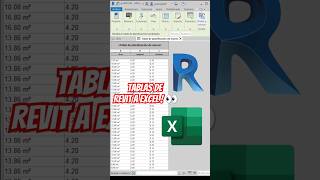 Tablas de Revit a Excel 💥💯 revit revitstructure revitbim revitarchitecture bim [upl. by Laynad]