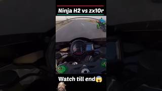 trending 🔥🔥sportsbike kawasakininja ninja h2r zx10r drag race [upl. by Occir92]