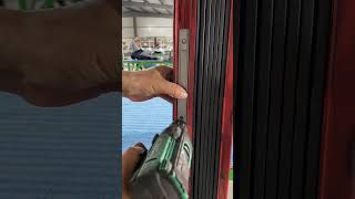 Super Slide Rail Folding Screen Door Track Assembly  Strong Ning Door and Window Protection System [upl. by Kcerred]