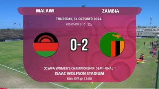 Malawi vs Zambia 02 Semifinal Highlights Today Match HollywoodBets COSAFA Womens Championship 2024 [upl. by Gnni516]