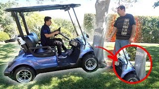 He crashed my dads golf cart CAUGHT ON CAMERA  FaZe Rug [upl. by Gilmer]