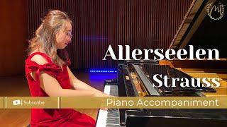 Strauss Allerseelen  PIANO ACCOMPANIMENT [upl. by Nomelc]