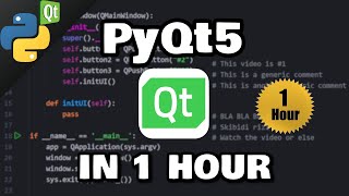 Learn Python PyQt5 in 1 hour 🐍 2024 [upl. by Rawde588]