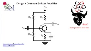 Design a Simple Common Emitter Amplifier [upl. by Narmi]