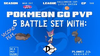 Pokémon GO PvP  Halloween Cup Little Edition 5 Rounds 2nd Play  Clodsire  Purrloin  Deino [upl. by Lister]