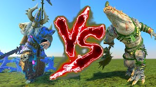 Aekold Helbrass VS Nakai the Wanderer Who would kill more goblins Total War Warhammer 3 [upl. by Neelat]