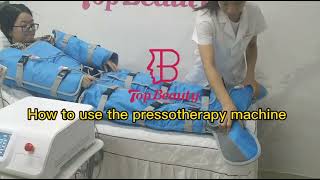 How to use the Air pressotherapy lymphatic drainage machine AP02C [upl. by Erfert]