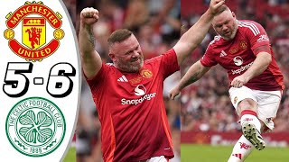 Manchester United Legends vs Celtic Highlight and Goals  Wayne Rooney Freekick [upl. by Donough766]