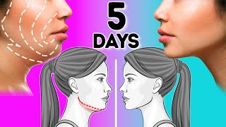 FACE LIFT  JAWLINE  DOUBLE CHIN  3IN1 FACE EXERCISE CHALLENGE [upl. by Horne905]