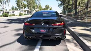 BMW M8 gets an Akrapovic Evolution Line catback exhaust system Revs and fly bys [upl. by Demetre]