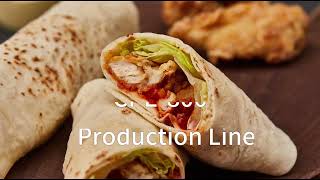 Tortilla production line machine  flour tortilla making machine [upl. by Asital]