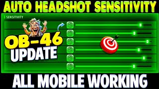 OB46 AFTER UPDATE AUTO HEADSHOT SENSITIVITY SETTING  2GB 4GB 6GB RAM HEADSHOT SENSITIVITY SETTING [upl. by Akeenat]