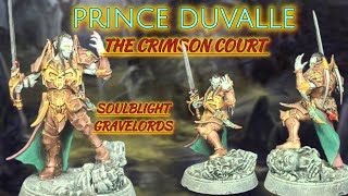 Painted Prince Duvalle of The Crimson Court  Soulblight Gravelords  Warhammer Age of Sigmar [upl. by Annette450]