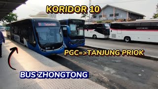 BUS ZHONGTONG KORIDOR 10 TRASJAKARTA [upl. by Nairod]