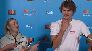 Team Germany press conference Final  Mastercard Hopman Cup 2019 [upl. by Lietman231]