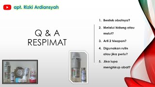 QampA  Seputar Penggunaan Respimat  Part 1 qna [upl. by Annaed]