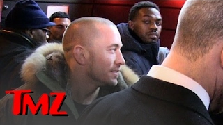 Jon Jones amp GSP  AWKWARD ENCOUNTER  At Super Bowl Party  TMZ [upl. by Noiz59]