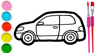 Draw A Beautiful Car Drawing Painting and Coloring For Kids And Toddlers  Easy Drawing [upl. by O'Dell36]