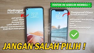 Mana Lebih Unggul Perbandingan Hydrogel VS Temperedglass Screen Protector  Kelebihan amp kekurangan [upl. by Glaab]