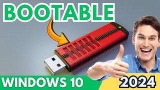 How to Create a Windows 10 Bootable USB Drive 2024 [upl. by Ellenuahs]