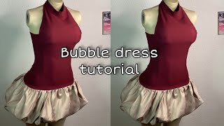 Bubble halter neckline dress tutorial [upl. by Carolynn]