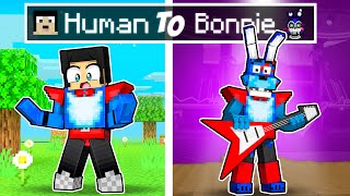 From Human to GLAMROCK BONNIE in Minecraft [upl. by Eeslek]