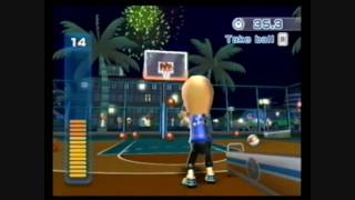 Wii Sports Resort basketball 3 Point Contest [upl. by Kciredorb467]