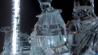 ice  ice sculptures at the Gaylord Resort [upl. by Eirised672]