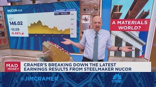 Nucor is a great bellwether for the whole materials sector says Jim Cramer [upl. by Eicirtap81]