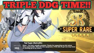 TRIPLE DDG TIME Tai Yuan Retrofit Review  Azur Lane [upl. by Missak]