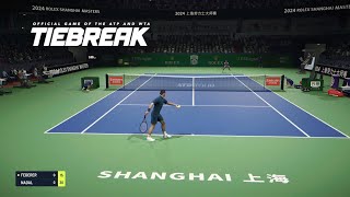 TIEBREAK  Roger Federer Vs Rafael Nadal I Shanghai Masters I TIBREAKER PS5 [upl. by Llessur]