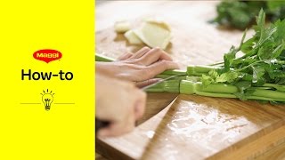 HowTo Sellerie schälen  MAGGI Kochstudio [upl. by Weatherby]