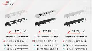 Organizer kabli standard 19quot 2U grzebieniowy czarny [upl. by Attolrac]