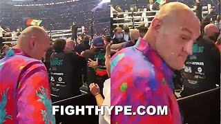 TYSON FURY IMMEDIATE REACTION AFTER CANELO STOPS BILLY JOE SAUNDERS amp BREAKS HIS FACE [upl. by Annavas]