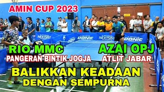 Epic Comeback Rio Mmc Pangeran Bintik Jogja vs Azai Opj Atlit Jabar 🏓 Amin Cup 2023 [upl. by Packston]