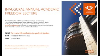 Inaugural Academic Freedom Lecture [upl. by Ecinnej]